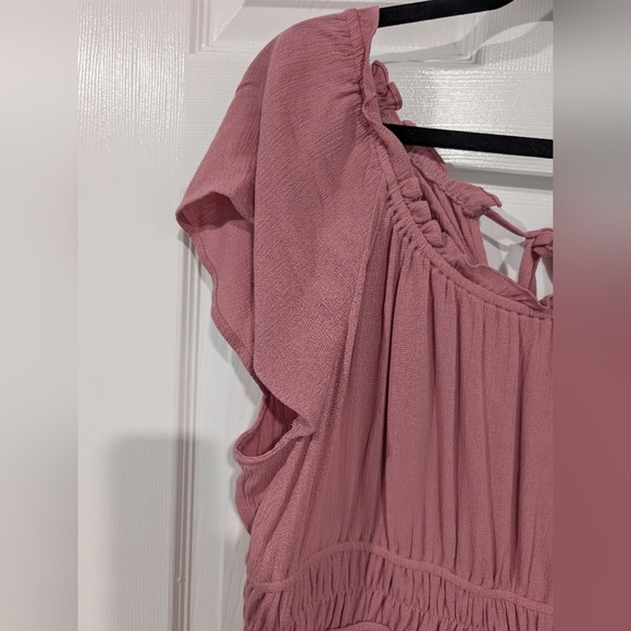 Torrid Pink Babydoll Washable Gauze Short Sleeve Top in Size 1 (14/16) - Picture 4 of 10